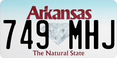 AR license plate 749MHJ