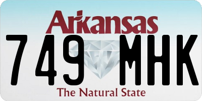 AR license plate 749MHK