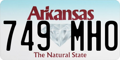 AR license plate 749MHO