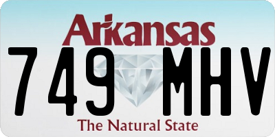 AR license plate 749MHV
