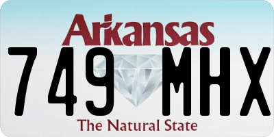 AR license plate 749MHX