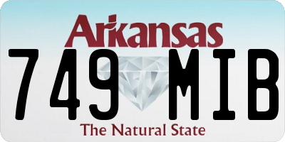 AR license plate 749MIB