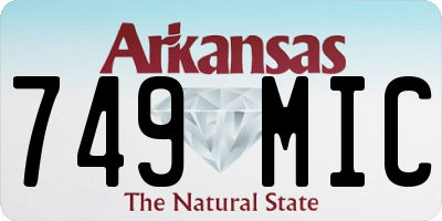 AR license plate 749MIC