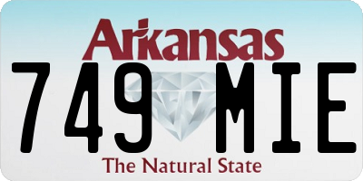 AR license plate 749MIE