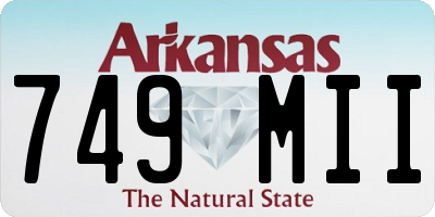 AR license plate 749MII