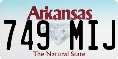 AR license plate 749MIJ