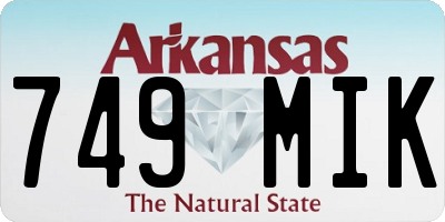 AR license plate 749MIK