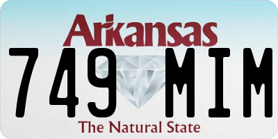 AR license plate 749MIM