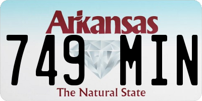 AR license plate 749MIN