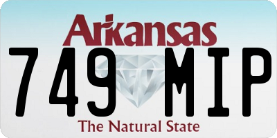 AR license plate 749MIP