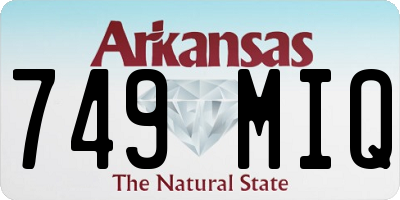 AR license plate 749MIQ