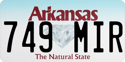 AR license plate 749MIR