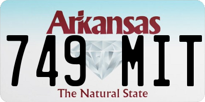 AR license plate 749MIT