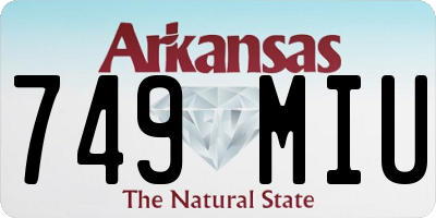 AR license plate 749MIU