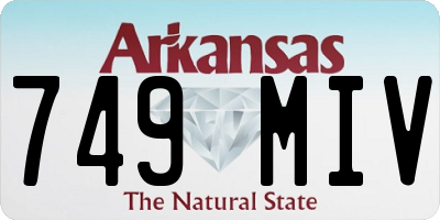 AR license plate 749MIV