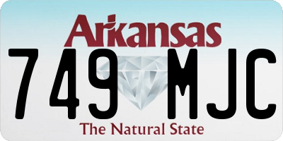 AR license plate 749MJC