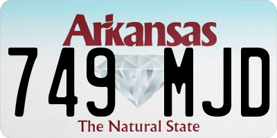AR license plate 749MJD