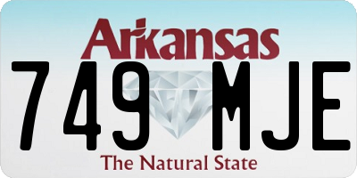 AR license plate 749MJE