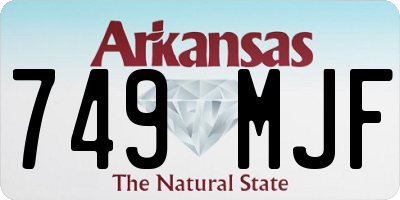 AR license plate 749MJF