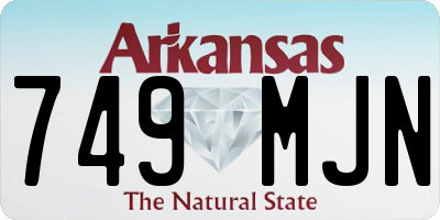 AR license plate 749MJN