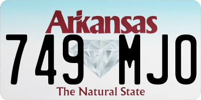 AR license plate 749MJO