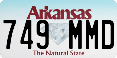 AR license plate 749MMD