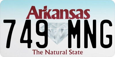 AR license plate 749MNG