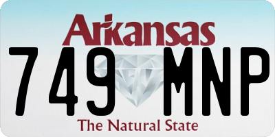 AR license plate 749MNP
