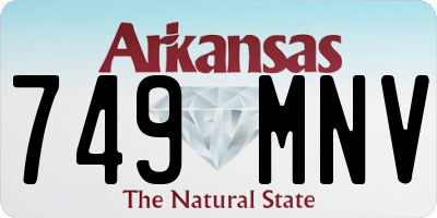 AR license plate 749MNV