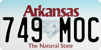 AR license plate 749MOC