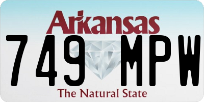 AR license plate 749MPW