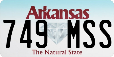 AR license plate 749MSS
