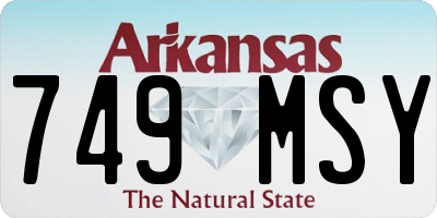 AR license plate 749MSY