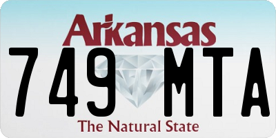 AR license plate 749MTA