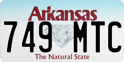 AR license plate 749MTC