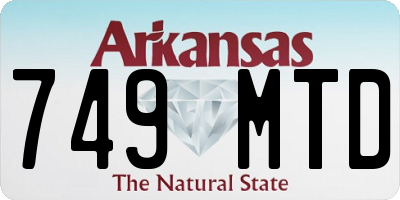 AR license plate 749MTD