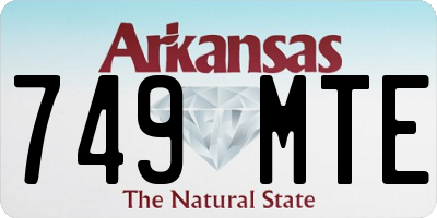 AR license plate 749MTE