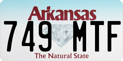 AR license plate 749MTF