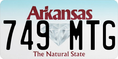 AR license plate 749MTG