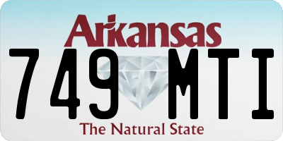AR license plate 749MTI