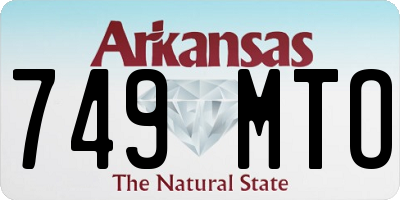 AR license plate 749MTO