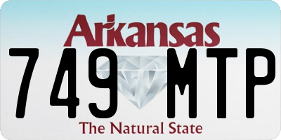 AR license plate 749MTP