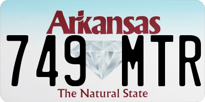 AR license plate 749MTR