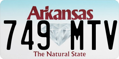 AR license plate 749MTV