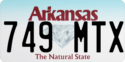 AR license plate 749MTX
