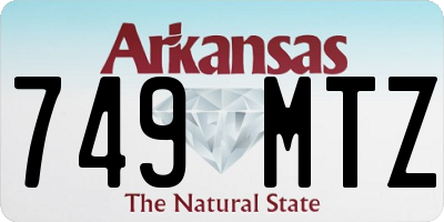 AR license plate 749MTZ