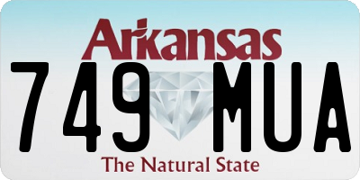 AR license plate 749MUA