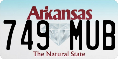 AR license plate 749MUB