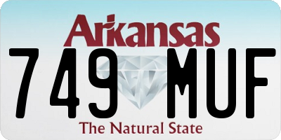 AR license plate 749MUF