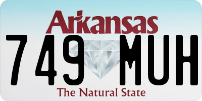 AR license plate 749MUH